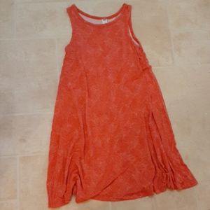 Orange patterned dress